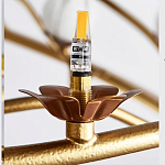 Люстра круглая с ветвистым каркасом и плафонами в виде лотосов Chandelier Lotus варинант исполнения - 2 | Loft Concept в Воронеже