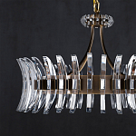 Люстра круглая с прозрачными элементами в форме полумесяца Crescent варинант исполнения - 3 | Loft Concept в Воронеже