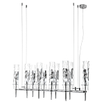 Люстра подвесная прямоугольная с 10-ю цилиндрическими плафонами LIAISON варинант исполнения - 4 | Loft Concept в Воронеже