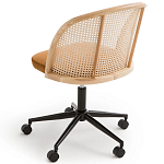 Офисное кресло из велюра и ротанга Eilwen Rattan Wicker Chair варинант исполнения - 3 | Loft Concept в Воронеже