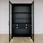 Дизайнерский шкаф витрина Elsa Dreams Black с 4-мя ящиками варинант исполнения - 5 | Loft Concept в Воронеже