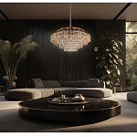 Люстра хрустальная в неоклассическом стиле на золотистом каркасе Majesty варинант исполнения - 1 | Loft Concept в Воронеже