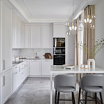 Люстра подвесная 3 лампы с прозрачными стеклянными шарами и золотыми деталями Giopato & Coombes варинант исполнения - 5 | Loft Concept в Воронеже