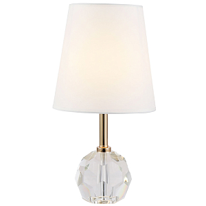 Настольная лампа с хрустальным основанием Manlio Round Crystal Lampshade Table Lamp