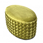 Пуф овальный плетеный оливкового цвета Pool Woven Velour варинант исполнения - 3 | Loft Concept в Воронеже