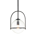 Подвесной светильник с прозрачным плафоном в форме шара в арочной подвеске Hinkley варинант исполнения - 1 | Loft Concept в Воронеже