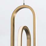 Подвесной светильник золотого цвета с двумя вытянутыми овальными рамками в форме скрепки Eurofase варинант исполнения - 4 | Loft Concept в Воронеже