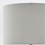 Настольная лампа белого цвета с фарфоровым основанием и латунными акцентами и тканевым абажуром Currey & Company варинант исполнения - 2 | Loft Concept в Воронеже