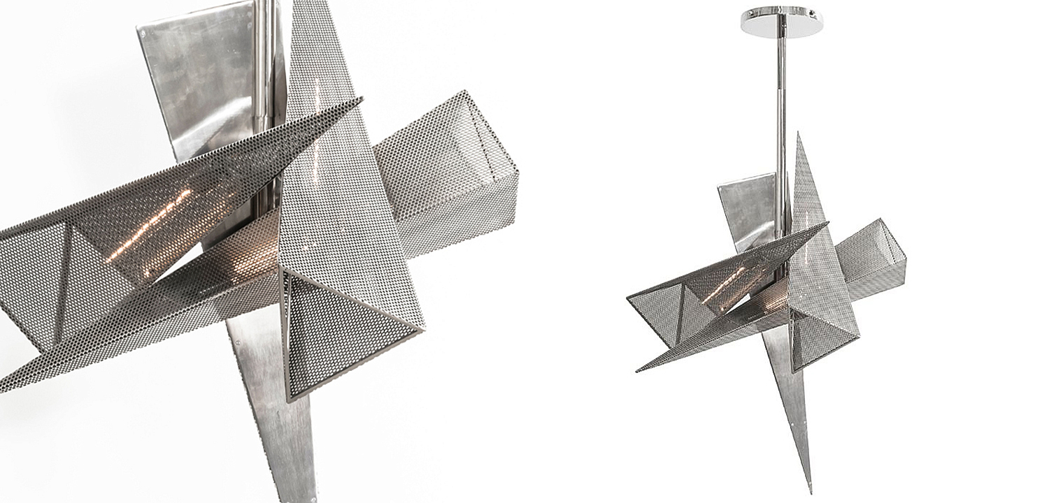 Люстра Susan Hornbeak TRYSTAN CHANDELIER - Silver Leafed Perforated Steel Pyramids Silver Люстра Susan Hornbeak TRYSTAN CHANDELIER - Silver Leafed Perforated Steel Pyramids Silver - Loft-Concept в Воронеже