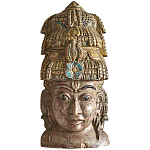 Арт-объект на стену Маска из массива акации Acacia Mask варинант исполнения - 7 | Loft Concept в Воронеже