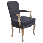 Кресло Aubrey Classical Armchair dark grey velour варинант исполнения - 1 | Loft Concept в Воронеже