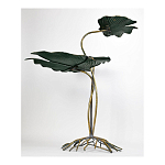 Столик приставной с тремя столешницами Тропические листья Tropical Forest gold варинант исполнения - 4 | Loft Concept в Воронеже