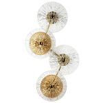 Бра с 4-мя плафонами в форме диска из рельефного коричневого стекла Decorative Four Glass Discs Wall Lamp варинант исполнения - 1 | Loft Concept в Воронеже