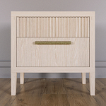 Прикроватная Тумбочка Primo с двумя ящиками Светлый дуб варинант исполнения - 1 | Loft Concept в Воронеже