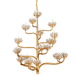 Люстра золотая в виде растения Golden Flower Glade варинант исполнения - 3 | Loft Concept в Воронеже