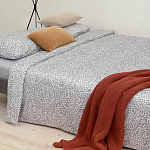 Постельное белье серого цвета с рисунком 200х220 см Blossom Essence варинант исполнения - 5 | Loft Concept в Воронеже