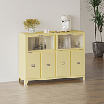 Дизайнерский комод с  2-мя рельефными откидными дверками из стекла Mikko варинант исполнения - 1 | Loft Concept в Воронеже