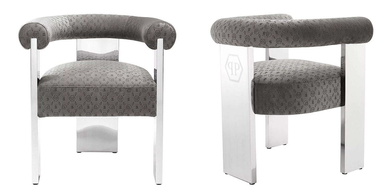 Стул Philipp Plein Dining Chair Icon Grey Стул Philipp Plein Dining Chair Icon Grey - Loft-Concept в Воронеже