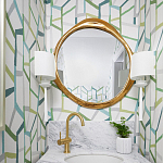 Зеркало в ассиметричной золотой раме Mirror of Aragorn варинант исполнения - 3 | Loft Concept в Воронеже