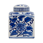 Ваза с крышкой в китайском стиле Oriental Blue & White Ornament Vases варинант исполнения - 2 | Loft Concept в Воронеже