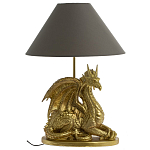 Настольная лампа с абажуром Дракон Golden Dragon Lamp Brown варинант исполнения - 5 | Loft Concept в Воронеже