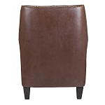 Кресло из натуральной кожи c мягкими подлокотниками на 4-х деревянных ножках из массива бука Joseph Armchair brown варинант исполнения - 3 | Loft Concept в Воронеже