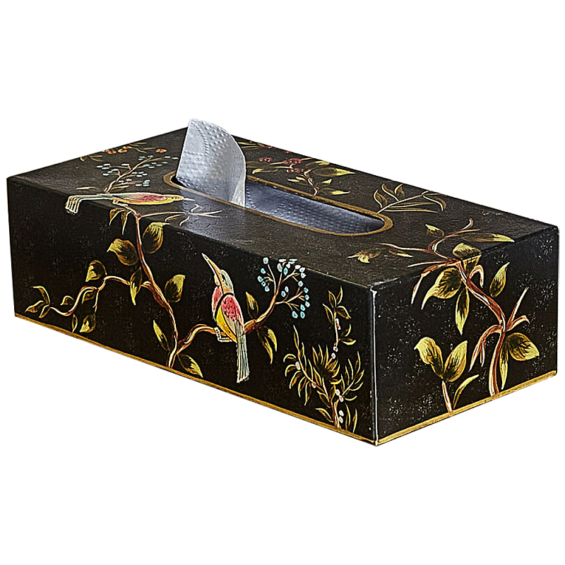 Салфетница в стиле Шинуазри Chinoiserie Garden Tissue Box Черный Мульти Салфетница в стиле Шинуазри Chinoiserie Garden Tissue Box Черный Мульти в Воронеже | Loft Concept