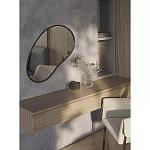 Зеркало асимметричной формы Oval Light Reflection варинант исполнения - 3 | Loft Concept в Воронеже