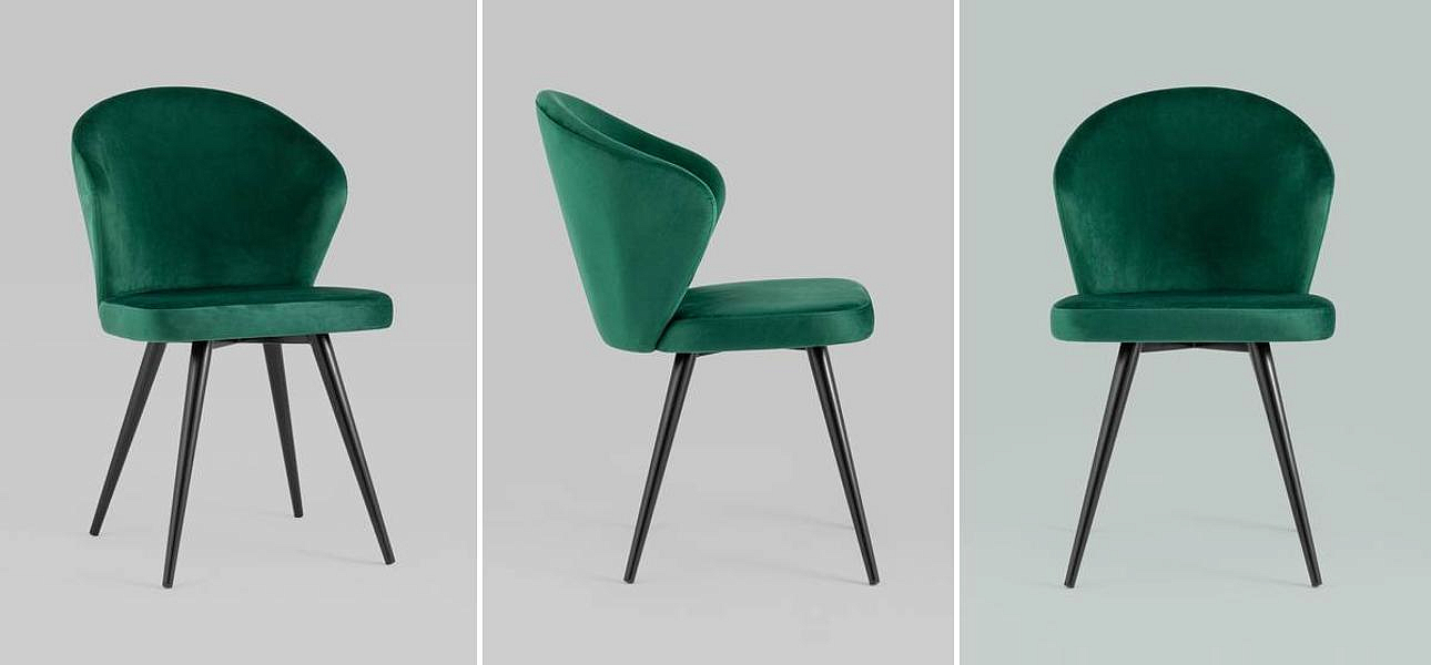 Стул Зеленый Бархат Volante Chair Стул Зеленый Бархат Volante Chair - Loft-Concept в Воронеже