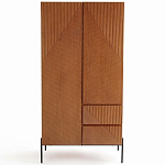 Шкаф с геометрическим рисунком на дверцах Anders Dark Wood варинант исполнения - 1 | Loft Concept в Воронеже