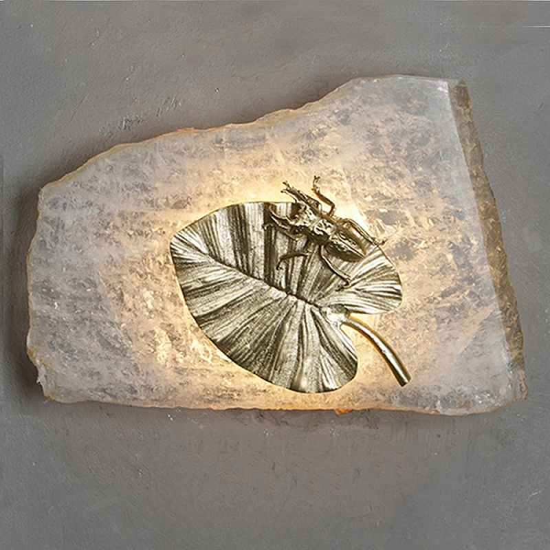 Бра Декоративный лист Glacial Fragment Медь Прозрачный Бра Декоративный лист Glacial Fragment Медь Прозрачный в Воронеже | Loft Concept