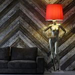 Лампа MANNEQUIN LAMP с абажуром руки на талии варинант исполнения - 3 | Loft Concept в Воронеже