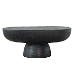 Столик кофейный черного цвета с овальной столешницей и круглым основанием Black Dalmen Table варинант исполнения - 1 | Loft Concept в Воронеже