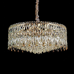 Люстра круглая с хрустальными подвесками на золотистом каркасе Roul Crystal Light варинант исполнения - 7 | Loft Concept в Воронеже