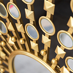 Зеркало-солнце в раме из металла с золотыми с лучами Rays of Peace варинант исполнения - 2 | Loft Concept в Воронеже