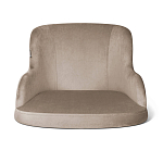 Барный стул со спинкой и подлокотниками на 4-х коричневых ножках Бежевый Велюр Ava Charm варинант исполнения - 2 | Loft Concept в Воронеже