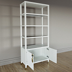 Стеллаж со стеклянными полками Elsa Dreams White варинант исполнения - 5 | Loft Concept в Воронеже