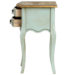 Прикроватная тумба из массива березы светло-бирюзовая Montmartre Provence Bedside Table варинант исполнения - 6 | Loft Concept в Воронеже