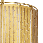 Люстра с золотым фактурным каркасом и тканевым абажуром Lustery Gold варинант исполнения - 1 | Loft Concept в Воронеже