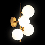 Бра с золотым основанием и 5-ю белыми шарообразными плафонами Bubble варинант исполнения - 3 | Loft Concept в Воронеже