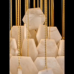 Люстра с фигурными подвесками из натурального камня Glowing Spheres варинант исполнения - 4 | Loft Concept в Воронеже