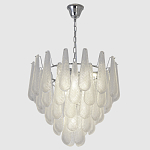 Люстра с подвесками из рифленного стекла в форме капель Textured Glass Chandelier варинант исполнения - 3 | Loft Concept в Воронеже