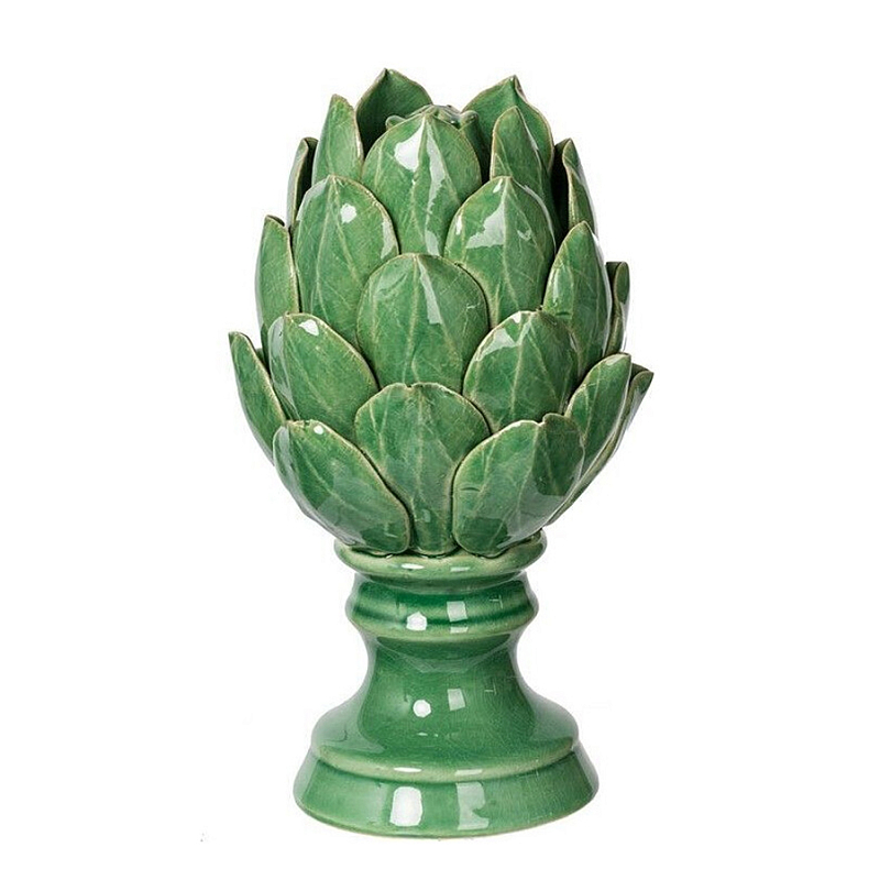 Статуэтка в виде артишока из зелёной керамики с глянцевыми лепестками Artichoke Decor Зеленый Статуэтка в виде артишока из зелёной керамики с глянцевыми лепестками Artichoke Decor Зеленый в Воронеже | Loft Concept