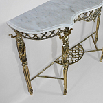 Консоль бронзовая с мраморной столешницей Bronze Console варинант исполнения - 1 | Loft Concept в Воронеже