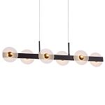 Линейный подвесной светильник с круглыми плафонами и золотистыми акцентами Aurelia Circles варинант исполнения - 1 | Loft Concept в Воронеже