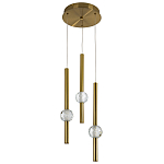 Подвесной светильник с 3-мя плафонами Celestin Spheres Brass Hanging Lamp варинант исполнения - 2 | Loft Concept в Воронеже