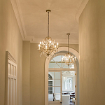 Люстра подвеная с 4-мя лампами и стеклянными подвесками в классическом стиле Feiss варинант исполнения - 2 | Loft Concept в Воронеже