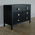 Бельевой Комод с 4 ящиками Elsa Dreams Black варинант исполнения - 1 | Loft Concept в Воронеже