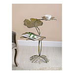 Столик приставной с тремя столешницами Тропические листья Tropical Forest gold варинант исполнения - 5 | Loft Concept в Воронеже