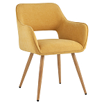 Стул в рогожке желтого цвета NEASAN STOOL варинант исполнения - 1 | Loft Concept в Воронеже